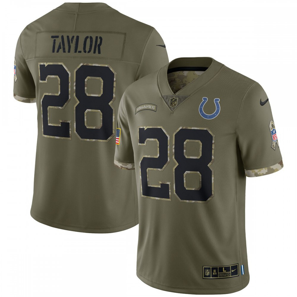 Jonathan Taylor Indianapolis Colts Nike 2022 Salute To Service Limited Jersey - Olive-GridironStore